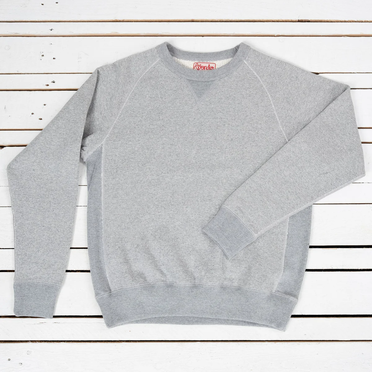 Wonder Looper - Pullover Crewneck Super Looper French Terry Heather Grey