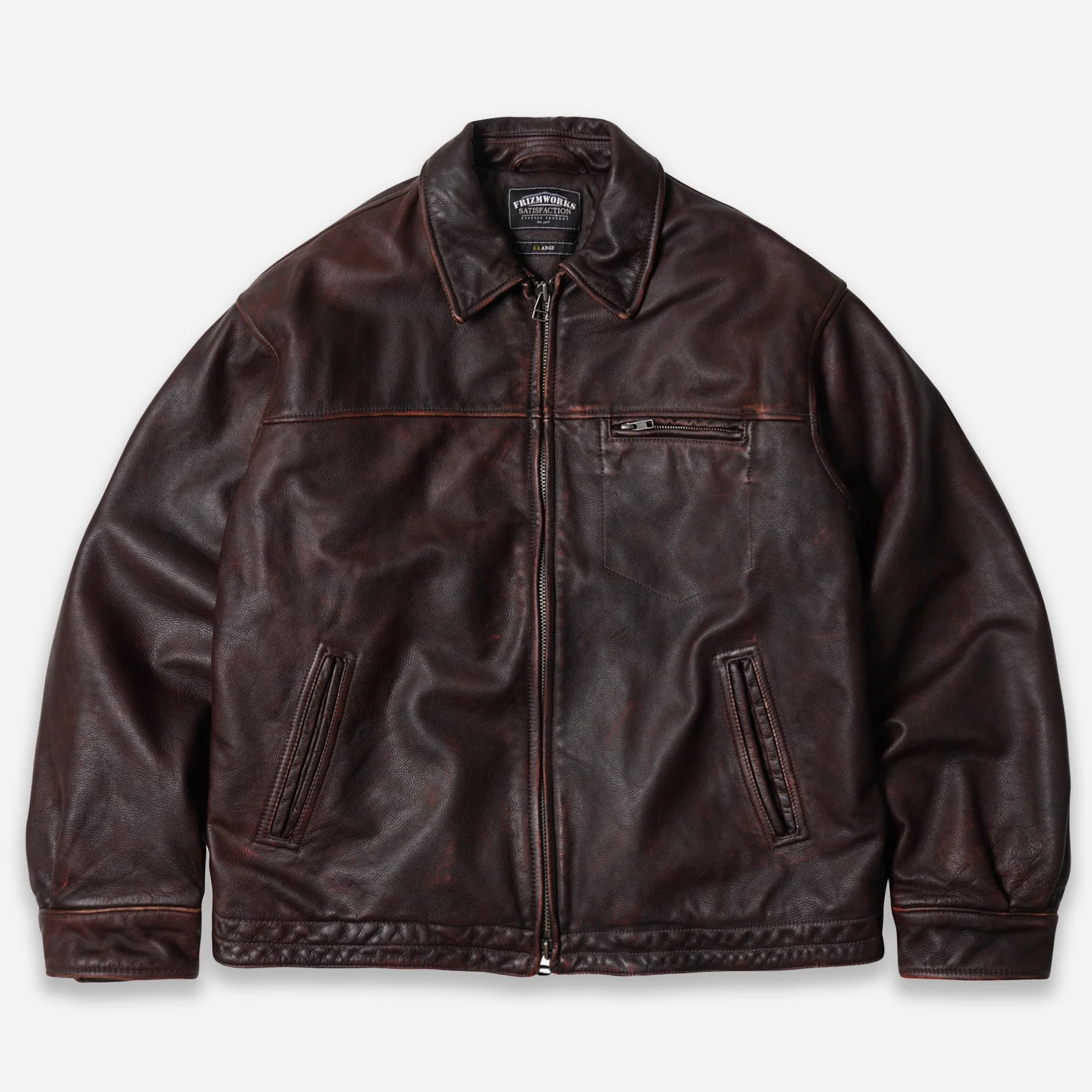 Frizmworks - Destroyed Cowhide Leather Jacket